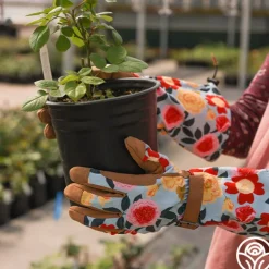 Floral Arm-Saver Garden Gloves><noscript><img width=