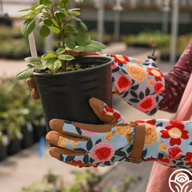 Floral Arm-Saver Garden Gloves>Heirloom Roses Clearance