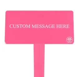 Pink Custom Plant Stake With Your Own Message>Heirloom Roses Best